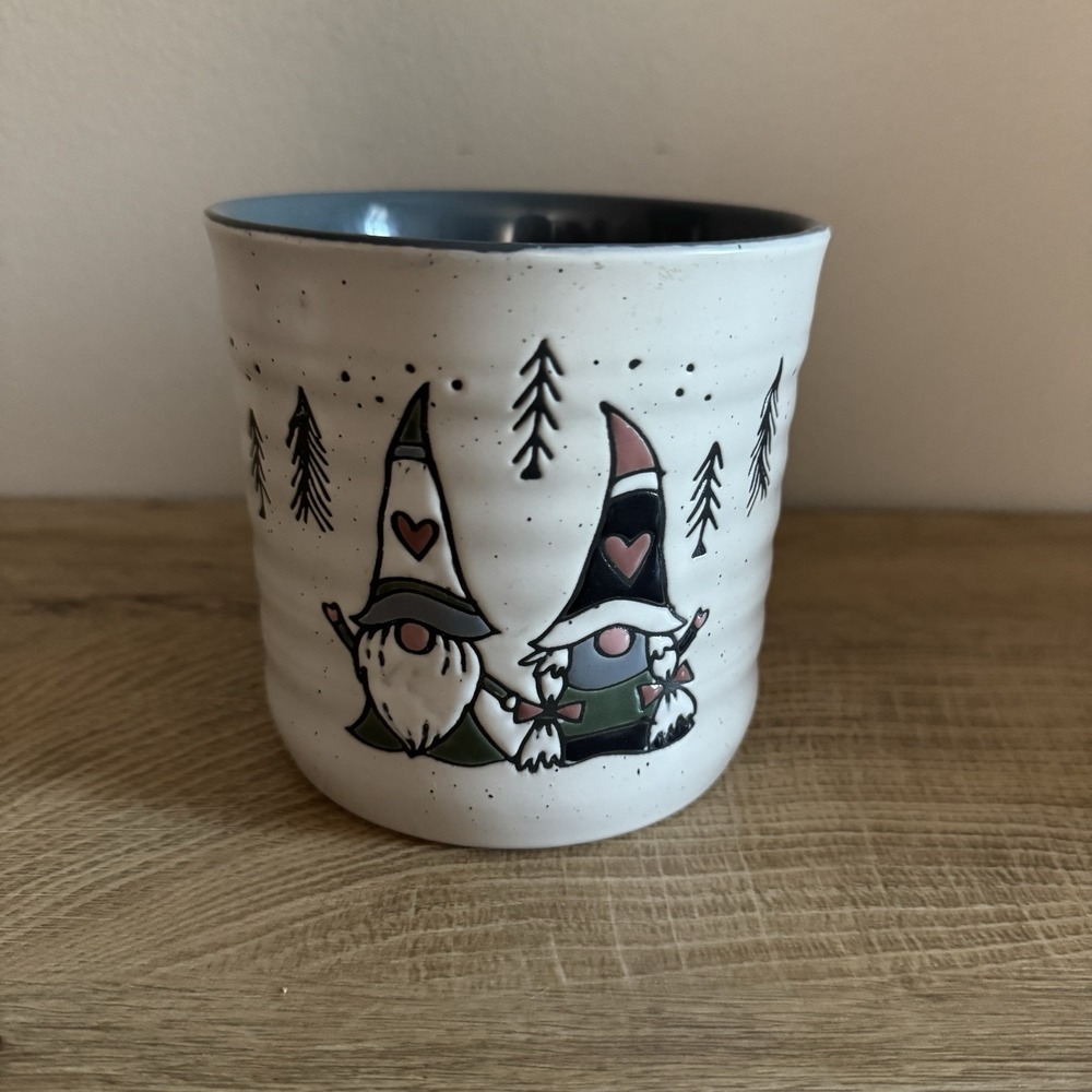 Peppermint & Pine‎ Container Two Gnomes Holding Hands Trees Jar Kitchen Decor